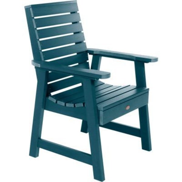 Highwood Usa Highwood® Synthetic Wood Weatherly Dining Chair With Arms, Nantucket Blue AD-CHDW2-NBE